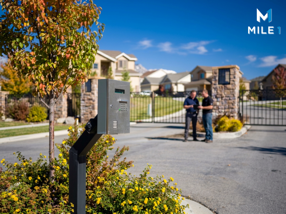 Secure gated property access system with modern entry control technology